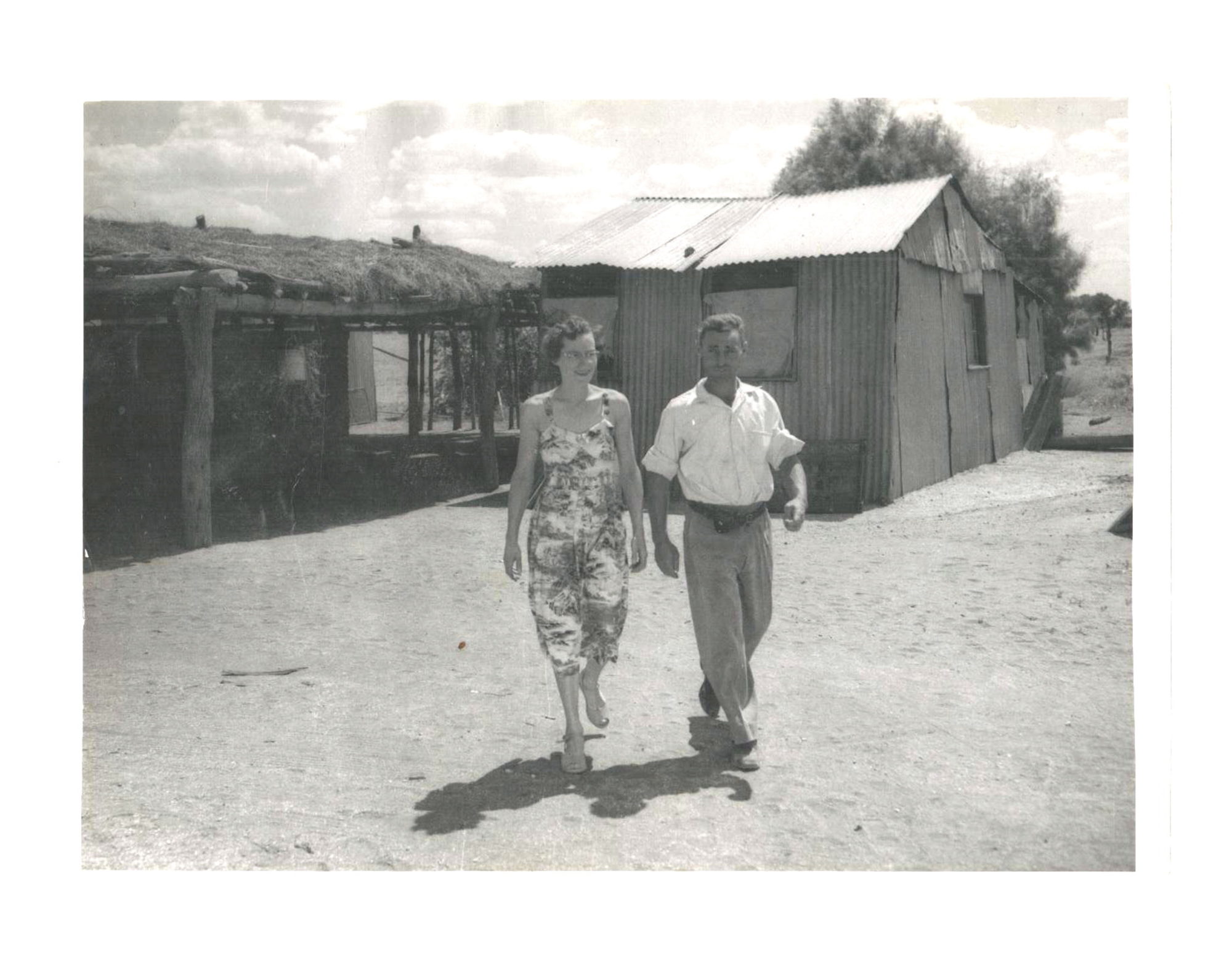 Peter and Dawn Severin just after their arrival at Curtin Springs