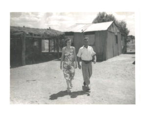 Peter and Dawn Severin just after they arrived at Curtin Springs